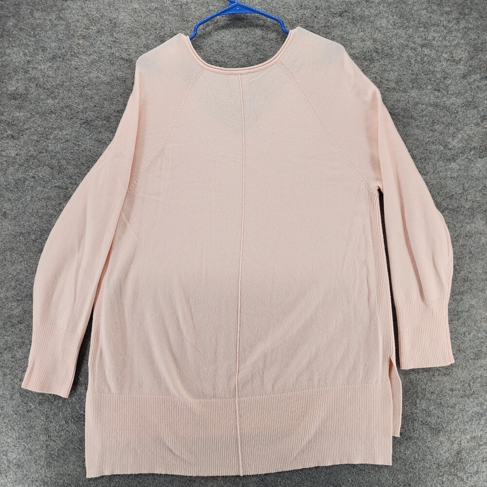 Chicos Zenergy Sweater Womens 2 US Large Peach V Neck Long Sleeve